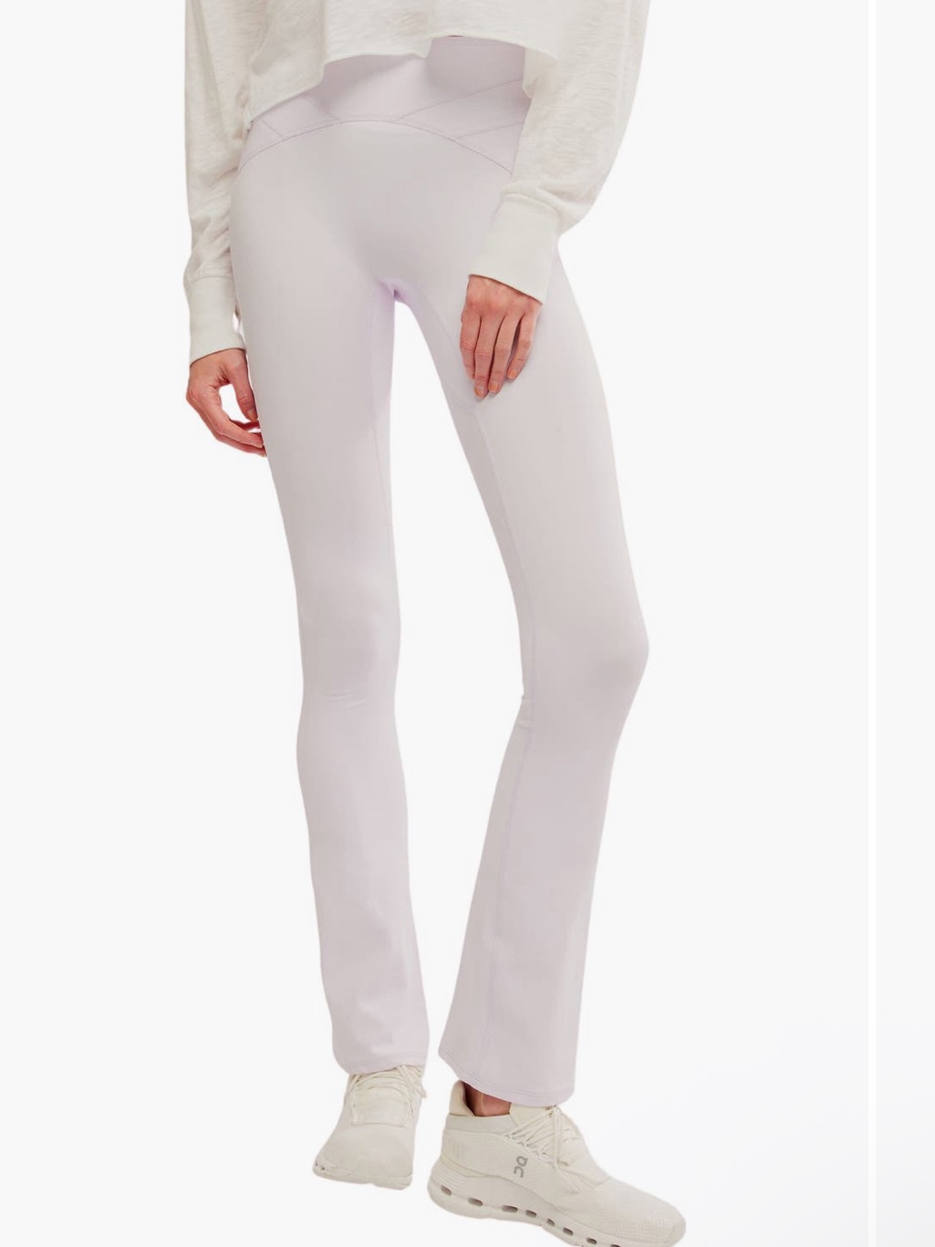 Free People Mountain Blazing Pocket Flare Leggings Rose Quartz Heather Large Nwt
